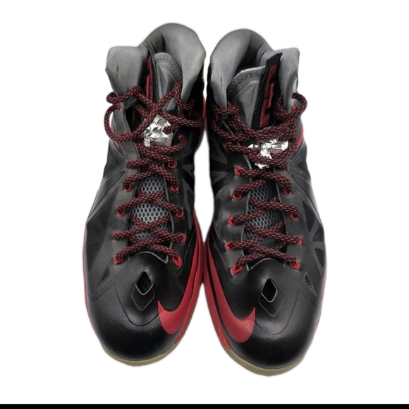 Nike LeBron 10 X 10+ Pressure Black Red Sport Size 12 Sneakers    Basketball Men main image 12